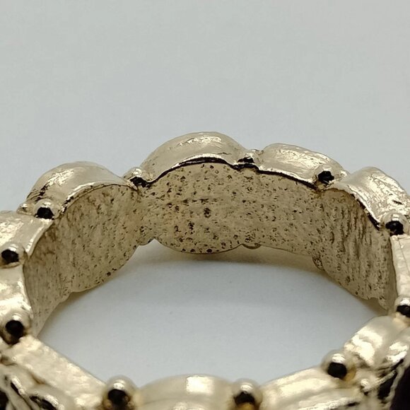 Chanel Ring Gold Burgundy 0.5 358-050625 - Picture 4 of 9